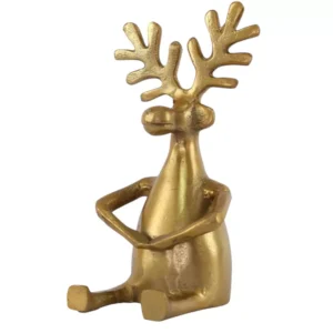 Sitting Deer holding hands