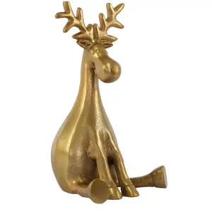 Sitting Deer holding hands resting